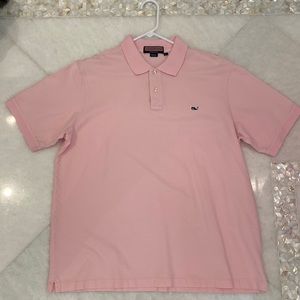 Vineyard Vines Mens Large Pink Short Sleeve Polo